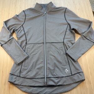 Jofit Women’s Gingham Black and White Checkered Athletic Jacket